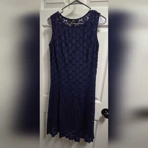 Ronni Nicole Midnight Blue Lace Dress